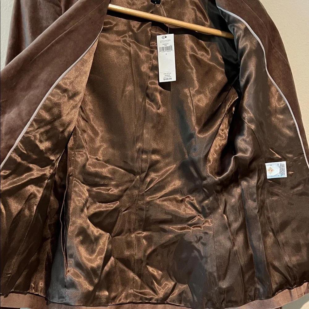 Banana Republic Factory Brown Velvet Blazer Womens Size 0 - Picture 7 of 14